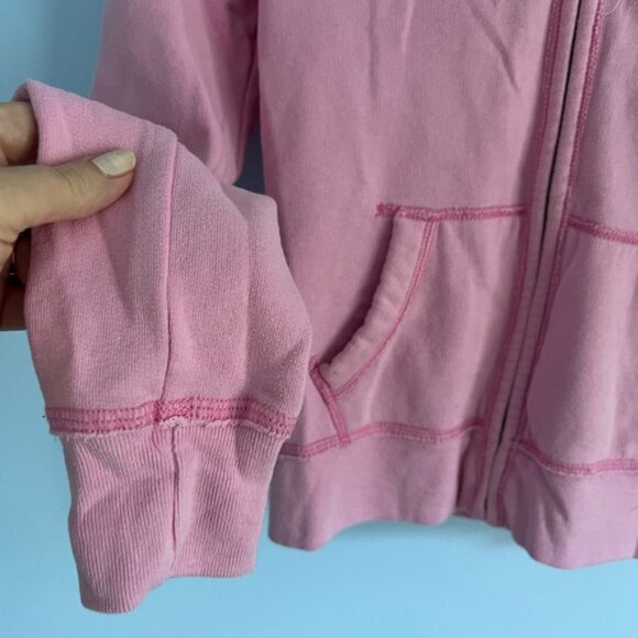 Abercrombie and Fitch pink zip up hoodie with pockets. Kids size XL - Picture 4 of 12